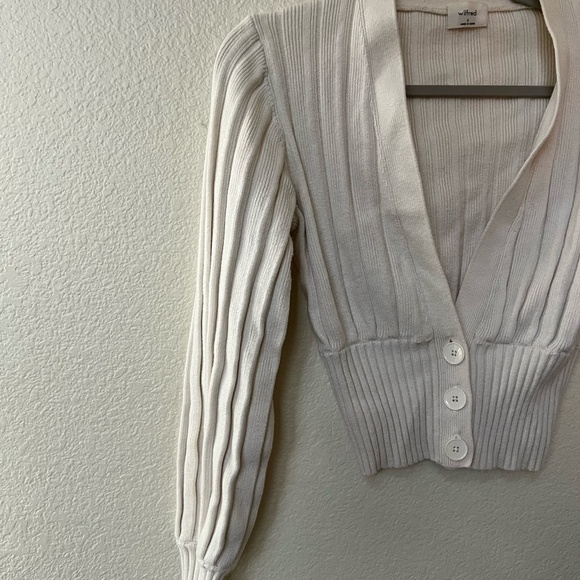 WILFRED x ARITZIA | Plunge Front Cardigan Merino Wool V-Neck Cardigan | Size S - Picture 4 of 10